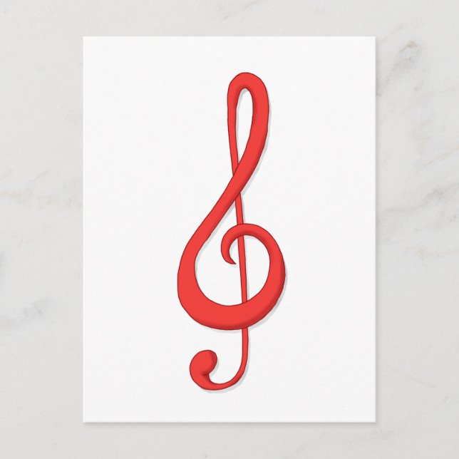 Rote dreieckige Klettmusik-Illustration. Postkarte (Vorderseite)