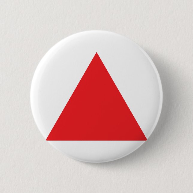 rote Dreieckikone Button (Vorderseite)