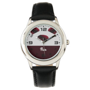 Rote Edelsteine aus individuelle Name Armbanduhr