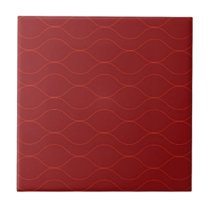 Rote, einfache, elegante, kühle Wellenabstraktions Fliese