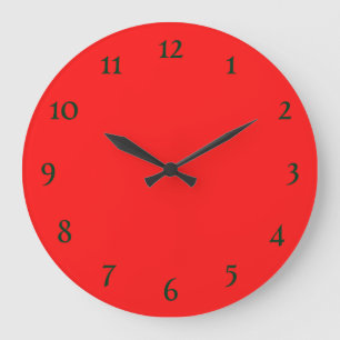 Rote, einfache Wanduhr