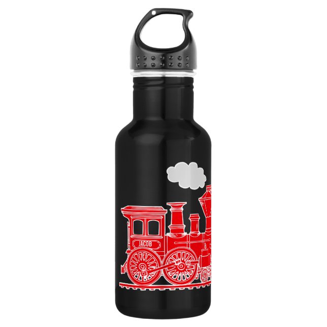 Rote Eisenbahn-Kinder nennen Sondergetränke Trinkflasche (Vorderseite)