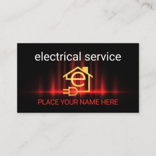 Rote elektrische Welle Elektriker-Reparaturen Visitenkarte