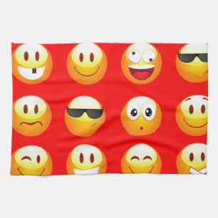 rote Emojis Handtuch