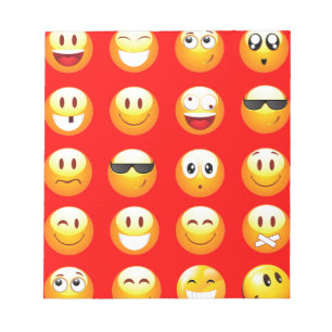 rote Emojis Notizblock