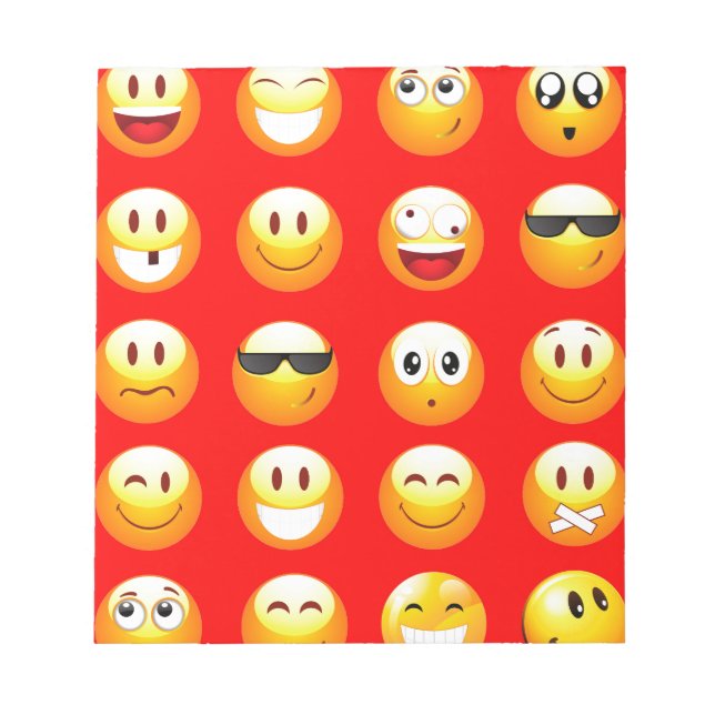 rote Emojis Notizblock (Vorderseite)
