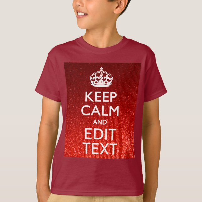 Rote Empfindung Behalte Beruhigung und den Text er T-Shirt (Vorderseite)