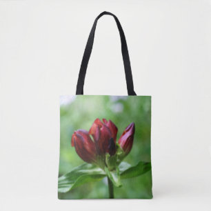 Rote Enzianblume in Blüte Tasche