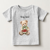 Rote Erdbeeren Beeren Süße Grüne Schleife Teddybär
