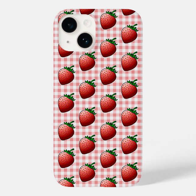 Rote Erdbeeren Case-Mate iPhone 14 Hülle (Rückseite)