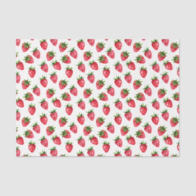 Rote Erdbeeren (Design 43 Red Series) Seidenpapier (Vorderseite)