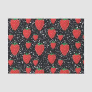 Rote Erdbeeren Fruchtliebhaber Süße Beeren Elegant Seidenpapier