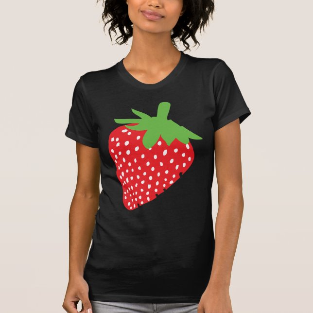 rote Erdbeerikone T-Shirt (Vorderseite)
