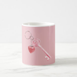 Rote Erdbeertaste Kaffeetasse
