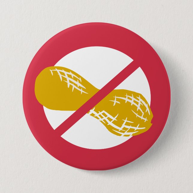 Rote Erdnuss-freie Nuss-Allergie-Kinder Button (Vorderseite)