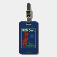 Rote Eulen-Gemüseaufkleber
