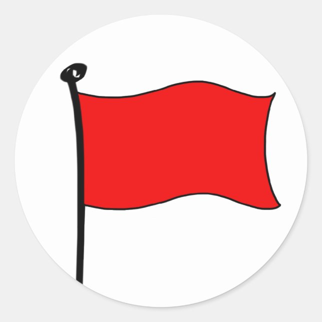 Rote Fahne: Aufkleber (klein) (Vorderseite)