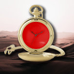 Rote Farbe | Classic | elegant | Trendy Taschenuhr<br><div class="desc">Rote Farbe | Classic | elegant | Trendy | Stilvoll</div>