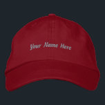 Rote Farbe - Ihr Name Hier Text Bestickte Baseballkappe<br><div class="desc">Ole Script Schriftart unser Name Hier Text bestickt Hat Sports Hats oder Caps Es ist frisch und neu aussehen Hat Red Color Cap</div>