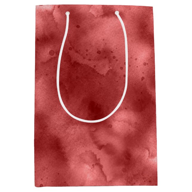 Rote Farbe Mittlere Geschenktüte (Vorderseite)