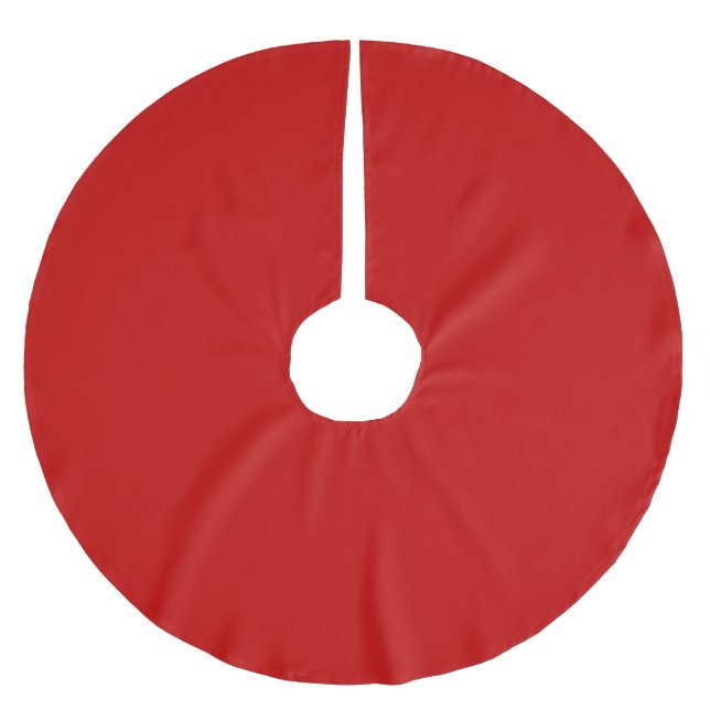 Rote Farbe Polyester Weihnachtsbaumdecke (Vorderseite)