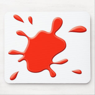 Rote Farbe Splodge Mousepad