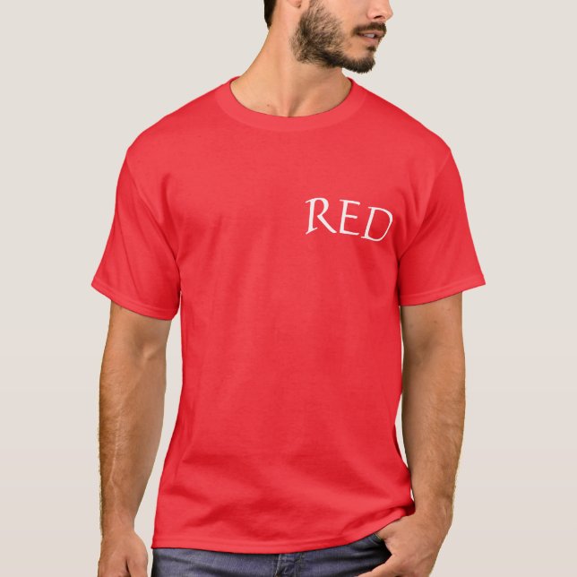 Rote Farbe T-Shirt (Vorderseite)