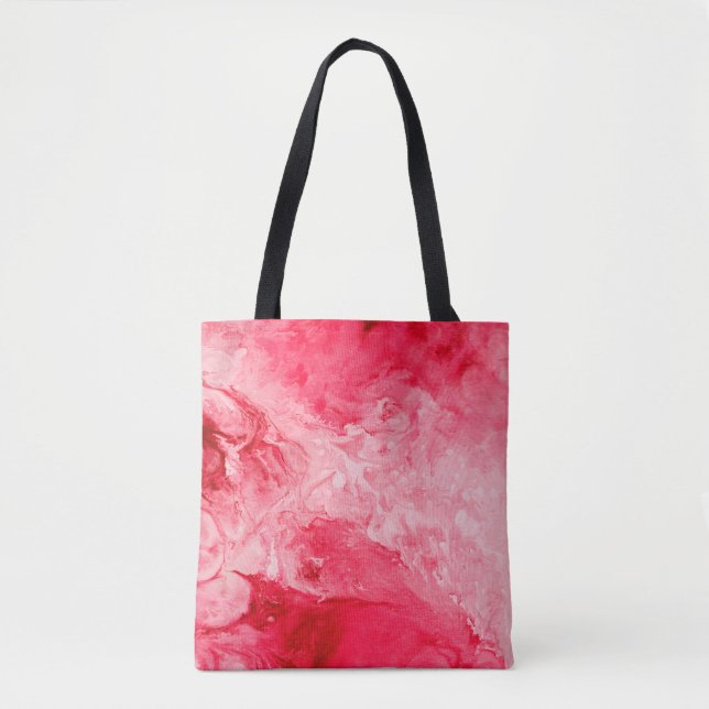 Rote Farben Pinselstriche Tasche (Vorderseite)