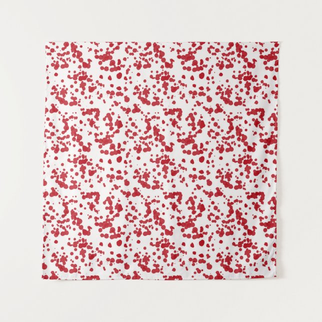 Rote Farbstriche Wandteppich (Vorderseite)