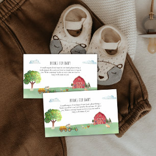 Rote Farmer Hof Traktor Bücher Für Baby Shower Begleitkarte