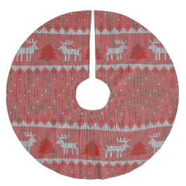 Rote Feiertage Polyester Weihnachtsbaumdecke