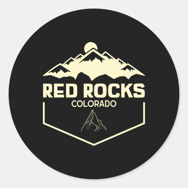 Rote Felsen Colorado Schöne Rocky Mountains Runder Aufkleber (Vorderseite)