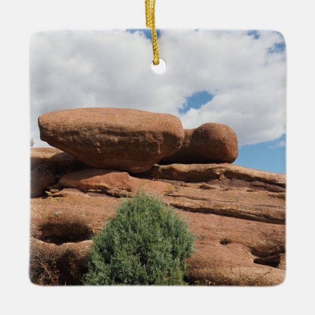 Rote Felsen in Morrison, Colorado Keramikornament (Vorderseite)