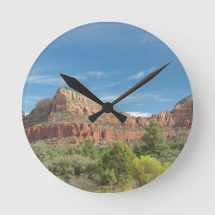 Rote Felsen in Sedona Runde Wanduhr