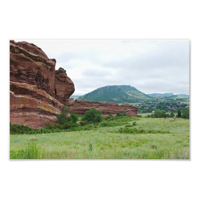 Rote Felsen Park und Gebirgskette Fotodruck (Vorne)