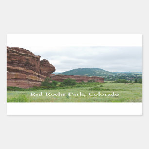 Rote Felsen Park und Gebirgskette Rechteckiger Aufkleber