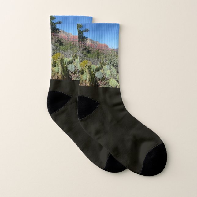 Rote Felsen und Kakteen I Socken (Paar)