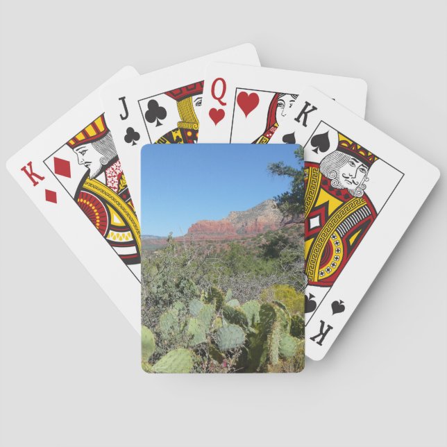 Rote Felsen und Kakteen I Spielkarten (Rückseite)