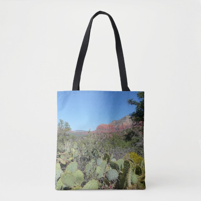Rote Felsen und Kakteen I Tasche (Vorderseite)