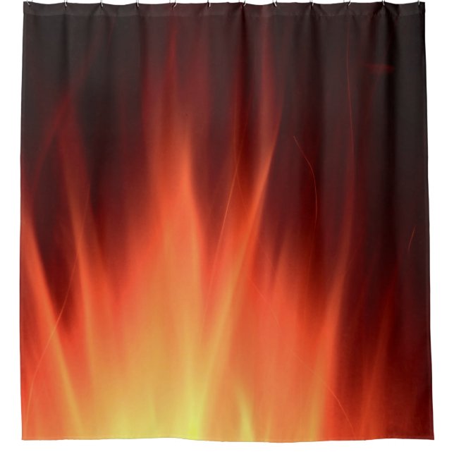 Rote Feueranzeige Duschvorhang (Vorderseite)