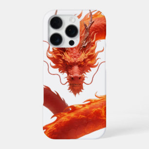 Rote Feuerdrache Kunst Mythisches Flammendrachen iPhone 16 Pro Hülle
