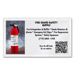 Rote Feuerlöscher Brandschutz   Magnetische Visitenkarte