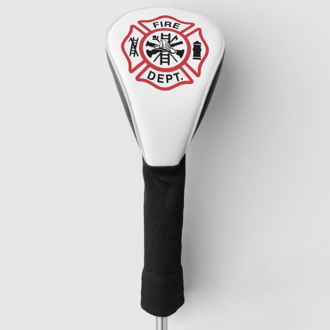 Rote Feuerwehrmann-Golf-Kopf-Abdeckung Golf Headcover (Vorderseite)