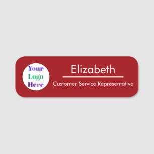 Rote Firma Markenzeichen Ihr Logo hier Namensschild