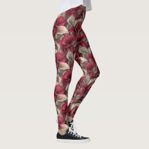 Rote Fitness Mode Callalilien Geschenke für Leggings