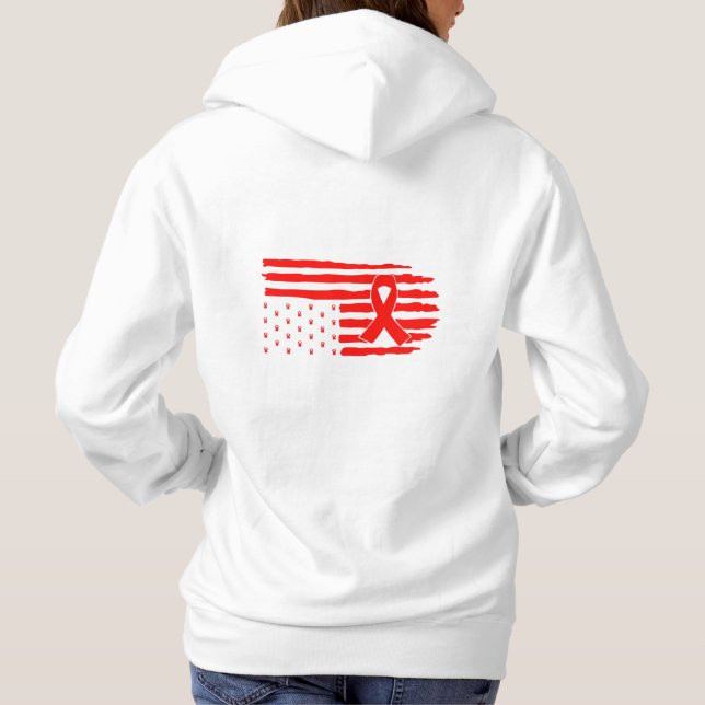 Rote Flagge Hoodie (Rückseite)