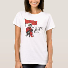Rote Flagge Skeleton | Edgy Minimalistisch Spaß