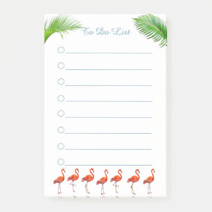 Rote Flamingos & grüne Palmwedel Dinge zu tun Post-it Klebezettel