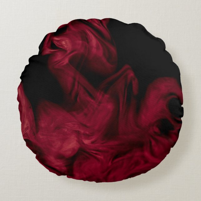 Rote Flamme Rundes Kissen (Vorderseite)