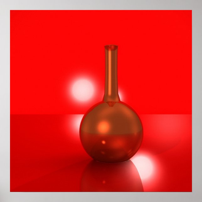 rote Flasche Poster (Vorne)